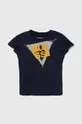 mornarsko modra Otroška bombažna majica Guess Fantovski