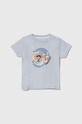 Guess t-shirt bawełniany niemowlęcy nadruk niebieski I4GI02.K8HM4.PPYH