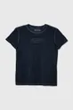 mornarsko modra Otroška bombažna kratka majica Guess Fantovski