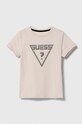 Guess t-shirt dziecięcy z elastanem beżowy L4GI34.J1314.PPYH