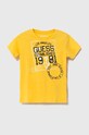 Guess t-shirt bawełniany nadruk żółty N4GI00.K8HM4.PPYH
