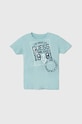 Guess t-shirt bawełniany nadruk niebieski N4GI00.K8HM4.PPYH