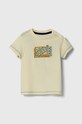 Guess t-shirt bawełniany dziecięcy nadruk żółty N4GI09.K8HM4.PPYH