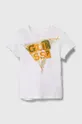 biela Detské bavlnené tričko Guess Chlapčenský