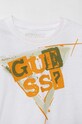 Chłopiec Guess t-shirt bawełniany dziecięcy N4GI11.K8HM4.PPYH biały