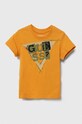 Guess t-shirt bawełniany dziecięcy nadruk pomarańczowy N4GI11.K8HM4.PPYH