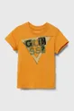narančasta Dječja pamučna majica kratkih rukava Guess Za dječake