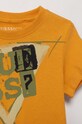 Chłopiec Guess t-shirt bawełniany dziecięcy N4GI11.K8HM4.PPYH pomarańczowy