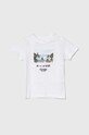 Guess t-shirt bawełniany dziecięcy aplikacja biały N4GI16.K6XN4.PPYH