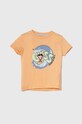 Guess t-shirt bawełniany dziecięcy nadruk pomarańczowy N4GI19.K8HM4.PPYH