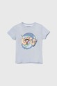 Guess t-shirt bawełniany dziecięcy nadruk niebieski N4GI19.K8HM4.PPYH