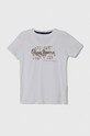 Pepe Jeans t-shirt bawełniany dziecięcy RICHARD nadruk biały PB503843