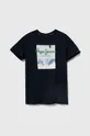 granatowy Pepe Jeans t-shirt bawełniany dziecięcy RAFER Chłopięcy