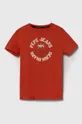 помаранчевий Дитяча бавовняна футболка Pepe Jeans RONAL Для хлопчиків