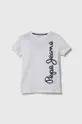 білий Дитяча бавовняна футболка Pepe Jeans WALDO Для хлопчиків