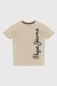 beige Pepe Jeans t-shirt in cotone per bambini WALDO Ragazzi