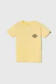rumena Otroška bombažna kratka majica Quiksilver RAINMAKERYTH Fantovski