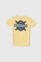Dječja pamučna majica kratkih rukava Quiksilver RAINMAKERYTH zlatna
