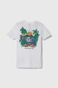 Bavlněné tričko Quiksilver ISLAND SUNRISE AQBZT04374 bílá SS24