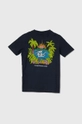 Quiksilver t-shirt bawełniany ISLAND SUNRISE granatowy