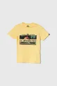 жовтий Дитяча бавовняна футболка Quiksilver TROPICALRAINYTH Для хлопчиків