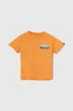 oranžna Otroška bombažna kratka majica Quiksilver TROPICALFADEBOY Fantovski