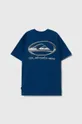 Quiksilver t-shirt bawełniany dziecięcy CHROME LOGO niebieski