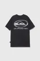 Quiksilver t-shirt bawełniany dziecięcy CHROME LOGO czarny
