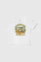 bianco Quiksilver t-shirt in cotone per bambini BARKINGTIGERBOY Ragazzi