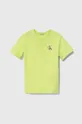 зелёный Детская хлопковая футболка Calvin Klein Jeans Для мальчиков