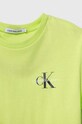 Chlapec Detské bavlnené tričko Calvin Klein Jeans IB0IB01231.128.176.PPYH zelená