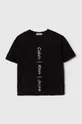 čierna Detské bavlnené tričko Calvin Klein Jeans Chlapčenský