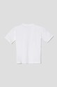 Παιδικό βαμβακερό μπλουζάκι Calvin Klein Jeans IB0IB02106.PPYH λευκό SS24