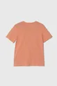 Παιδικό βαμβακερό μπλουζάκι Calvin Klein Jeans πορτοκαλί