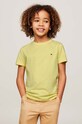 Дитяча бавовняна футболка Tommy Hilfiger бавовна жовтий KB0KB06879.128.176.PPYH