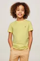 żółty Tommy Hilfiger t-shirt bawełniany dziecięcy Chłopięcy