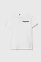 biela Detské bavlnené tričko Tommy Hilfiger Chlapčenský
