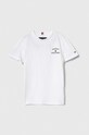 Tommy Hilfiger t-shirt bawełniany dziecięcy nadruk biały KB0KB08807.128.176.PPYH