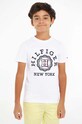 Tommy Hilfiger t-shirt bawełniany dziecięcy nadruk biały KB0KB08809.128.176.PPYH