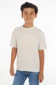 beżowy Tommy Hilfiger t-shirt bawełniany dziecięcy Chłopięcy