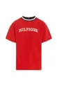 Παιδικό μπλουζάκι Tommy Hilfiger κόκκινο