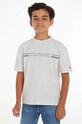 Tommy Hilfiger t-shirt bawełniany dziecięcy okrągły szary KB0KB09105.128.176.PPYH