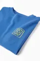 modrá Detské bavlnené tričko zippy