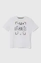 белый Детская хлопковая футболка BOSS Для мальчиков