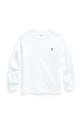Polo Ralph Lauren longsleeve din bumbac pentru copii uni alb 322843804004