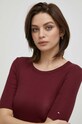 Tommy Hilfiger t-shirt bordowy WW0WW39789