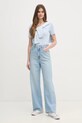 Бавовняна футболка Tommy Hilfiger WW0WW40584 блакитний AA00