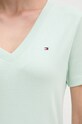 Tommy Hilfiger t-shirt bawełniany WW0WW40584 zielony
