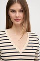Хлопковая футболка Tommy Hilfiger бежевый WW0WW40584