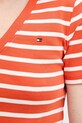 Tommy Hilfiger pamut póló WW0WW40584 narancssárga